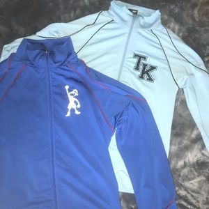 Two Turbo Kick zip up athletic jackets